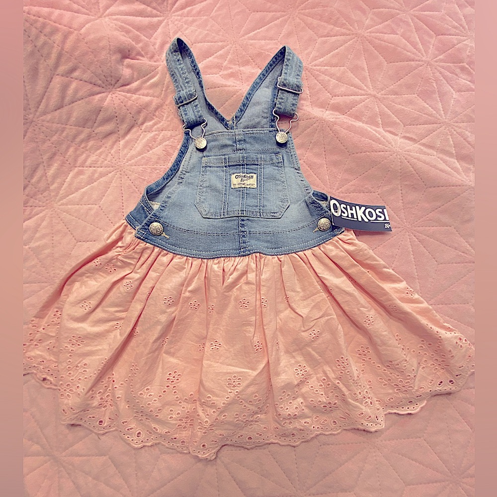 Osh Kosh toddler girl overall dress size 3T, brand new